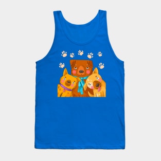 Dog Funny Illustration Tank Top